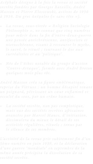 Membres du groupe Acéphale